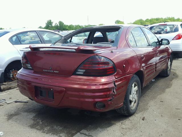1G2NF52E8YM880867 - 2000 PONTIAC GRAND AM S Tünd qırmızı foto 4