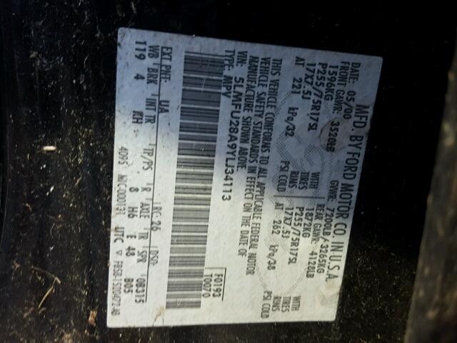 5LMFU28A9YLJ34113 - 2000 LINCOLN NAVIGATOR Қара фото 10