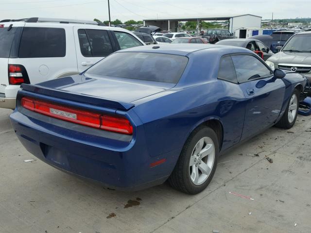 2B3CJ4DV3AH114080 - 2010 DODGE CHALLENGER BLUE photo 4