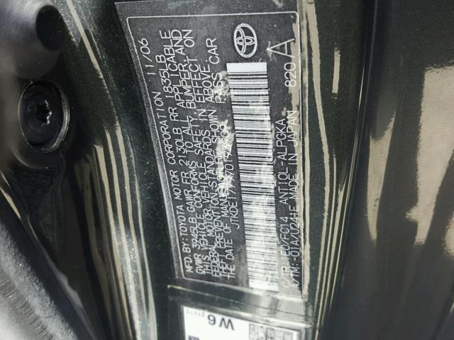 JTKDE177970193909 - 2007 TOYOTA SCION TC GRAY photo 10