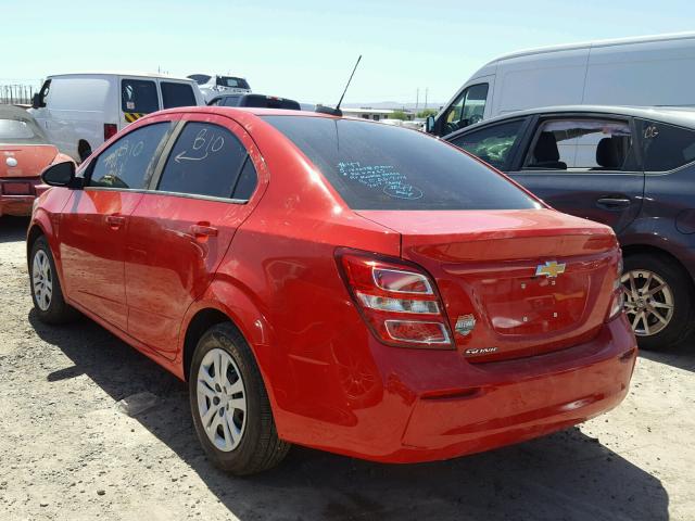 1G1JB5SH1H4155653 - 2017 CHEVROLET SONIC LS 红色 照片 3
