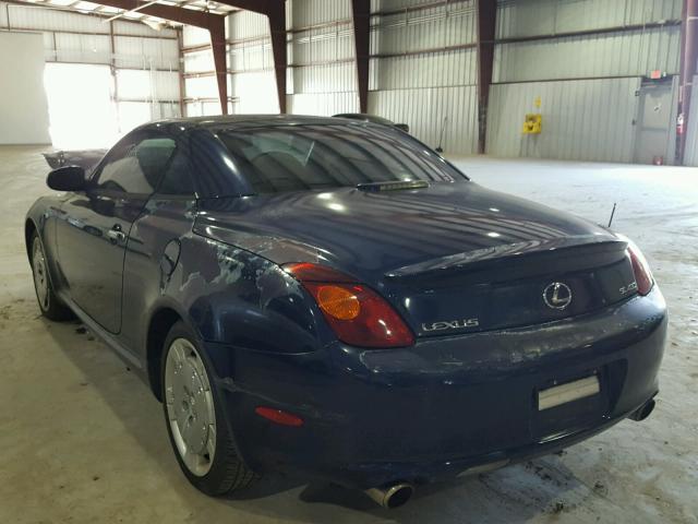 JTHFN48Y520016709 - 2002 LEXUS SC 430 BLUE photo 3