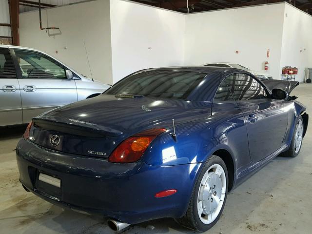 JTHFN48Y520016709 - 2002 LEXUS SC 430 BLUE photo 4