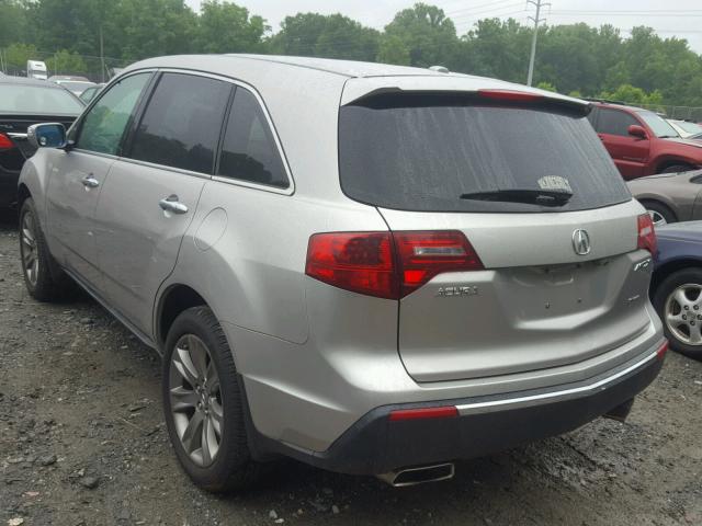 2HNYD2H52AH523692 - 2010 ACURA MDX ADVANC SILVER photo 3