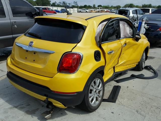 ZFBCFXDT8GP366205 - 2016 FIAT 500X LOUNG YELLOW photo 4