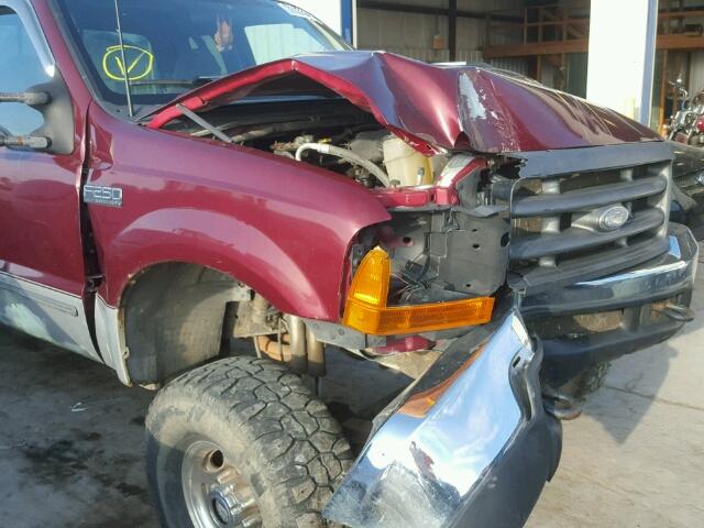 1FTNX21S3YEE00985 - 2000 FORD F250 SUPER MAROON photo 9