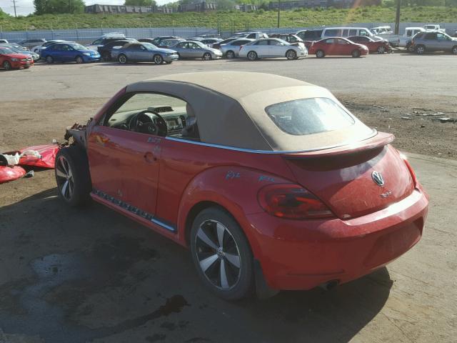3VW7A7AT2DM802241 - 2013 VOLKSWAGEN BEETLE TUR RED photo 3