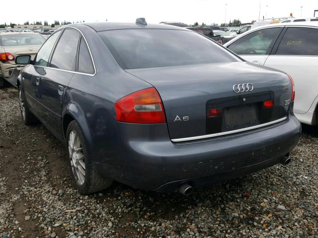 WAULT64B24N016113 - 2004 AUDI A6 3.0 QUA GRAY photo 3