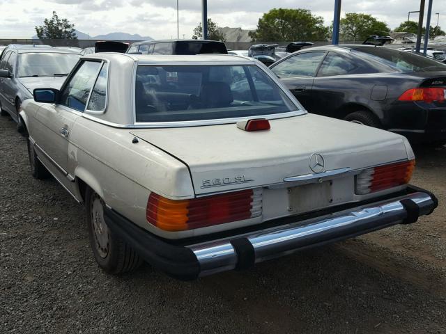 WDBBA48D6GA037528 - 1986 MERCEDES-BENZ 560 SL TAN photo 3