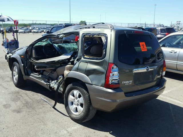 4F2YU08102KM58777 - 2002 MAZDA TRIBUTE LX GREEN photo 3