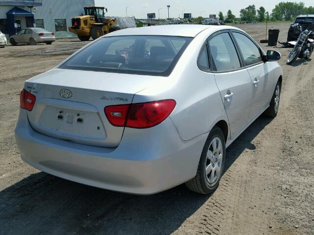 KMHDU45D09U783976 - 2009 HYUNDAI ELANTRA GL SILVER photo 4