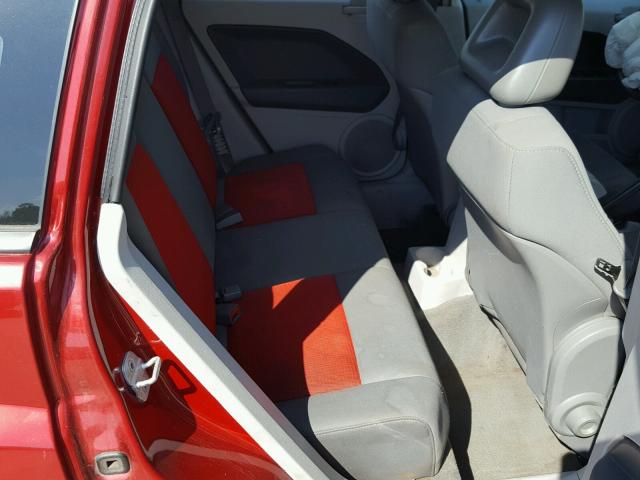 1B3HB48C57D273605 - 2007 DODGE CALIBER SX RED photo 6