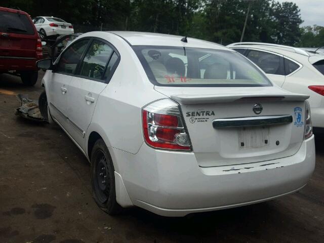 3N1AB6APXCL635380 - 2012 NISSAN SENTRA 2.0 WHITE photo 3