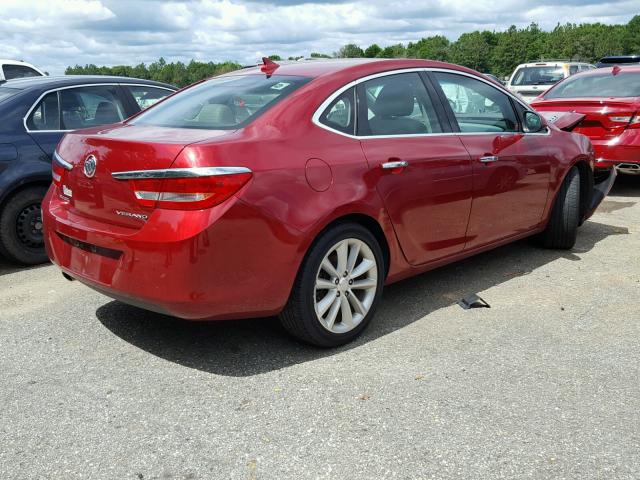 1G4PP5SK4D4246985 - 2013 BUICK VERANO RED photo 4