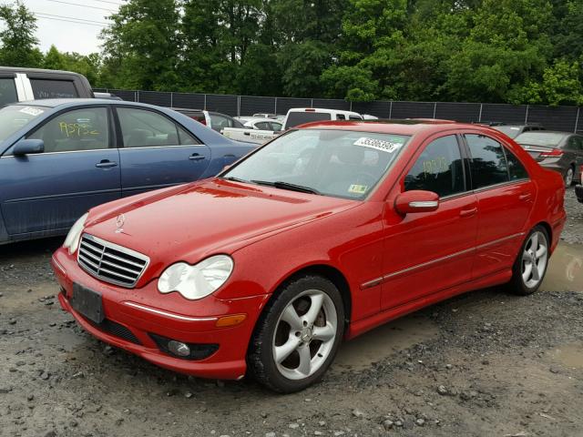 WDBRF40JX5F667456 - 2005 MERCEDES-BENZ C 230K SPO RED photo 2