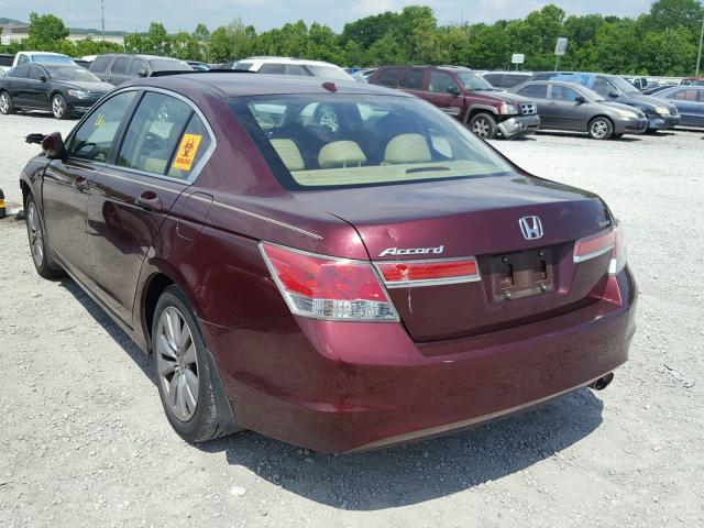 1HGCP2F86CA058065 - 2012 HONDA ACCORD EXL MAROON photo 3