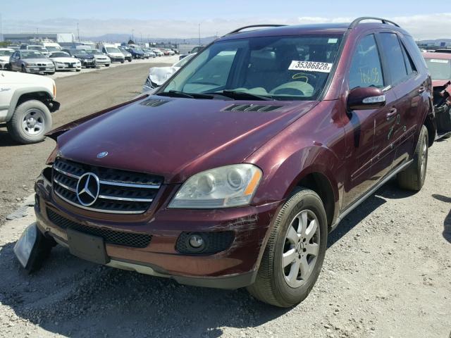 4JGBB22E97A195975 - 2007 MERCEDES-BENZ ML 320 CDI BURGUNDY photo 2