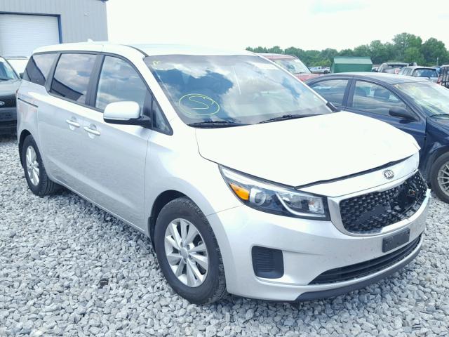 KNDMA5C10F6025714 - 2015 KIA SEDONA L SILVER photo 1