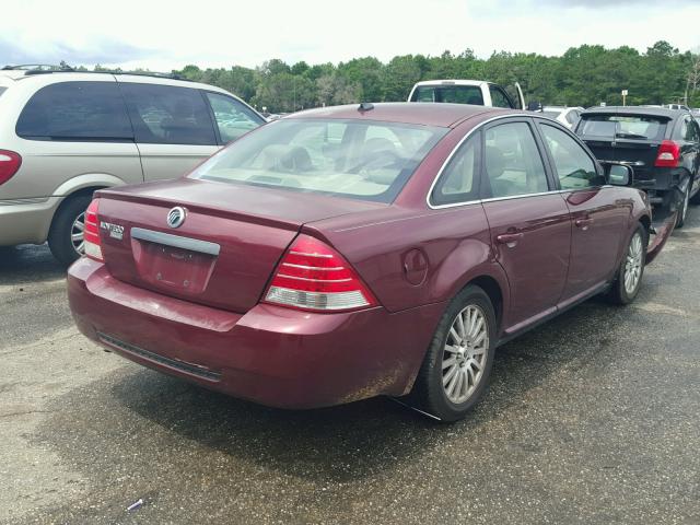 1MEHM42177G606240 - 2007 MERCURY MONTEGO PR MAROON photo 4