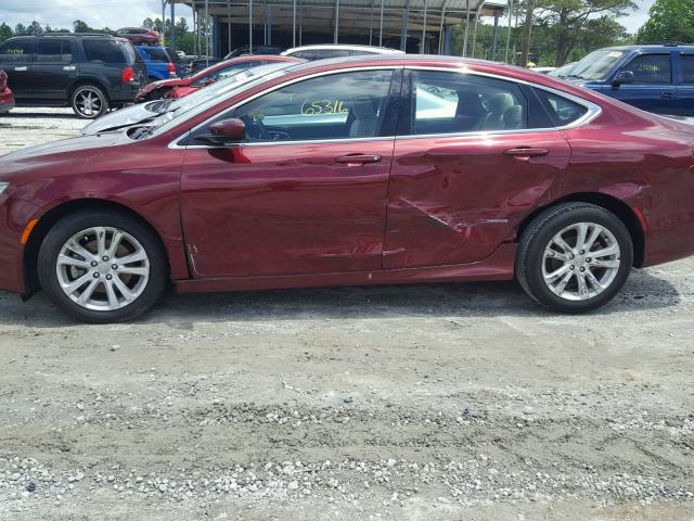 1C3CCCAB2FN658828 - 2015 CHRYSLER 200 LIMITE MAROON photo 9