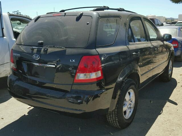 KNDJC733665528552 - 2006 KIA SORENTO EX BLACK photo 4