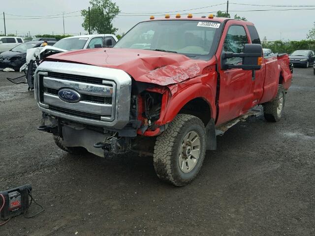 1FT7X2B6XEEB10460 - 2014 FORD F250 RED photo 2