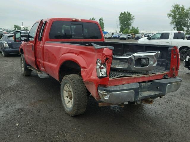 1FT7X2B6XEEB10460 - 2014 FORD F250 RED photo 3