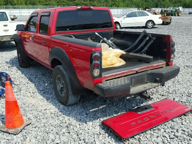 1N6ED27T32C394131 - 2002 NISSAN FRONTIER RED photo 3
