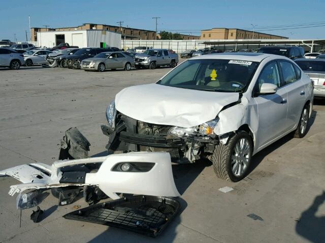 3N1AB7AP1EY333200 - 2014 NISSAN SENTRA S/S WHITE photo 2