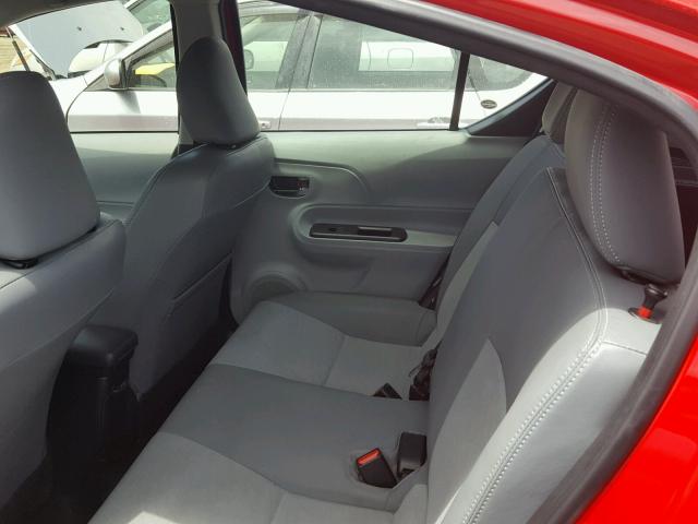 JTDKDTB3XE1064067 - 2014 TOYOTA PRIUS C RED photo 6