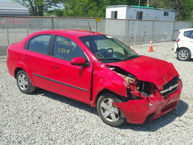 KL1TD5DE7AB077434 - 2010 CHEVROLET AVEO LS RED photo 1