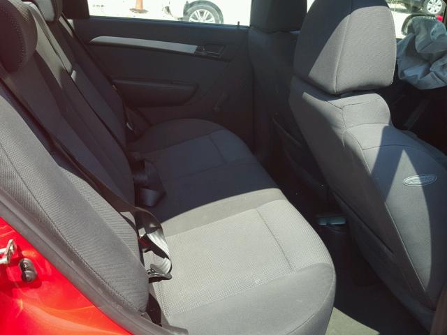KL1TD5DE7AB077434 - 2010 CHEVROLET AVEO LS RED photo 6