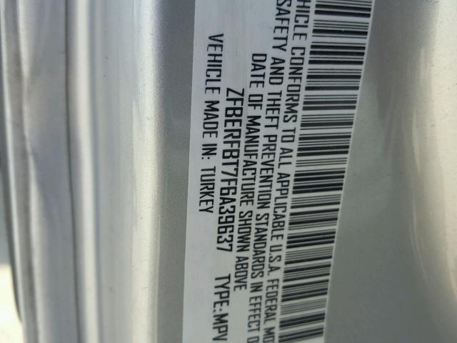 ZFBERFBT7F6A39637 - 2015 RAM PROMASTER 银色 照片 10