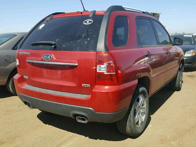 KNDKGCA32A7671290 - 2010 KIA SPORTAGE L RED photo 4