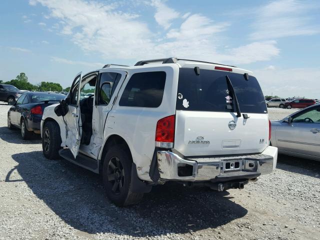 5N1AA08A27N724067 - 2007 NISSAN ARMADA SE WHITE photo 3