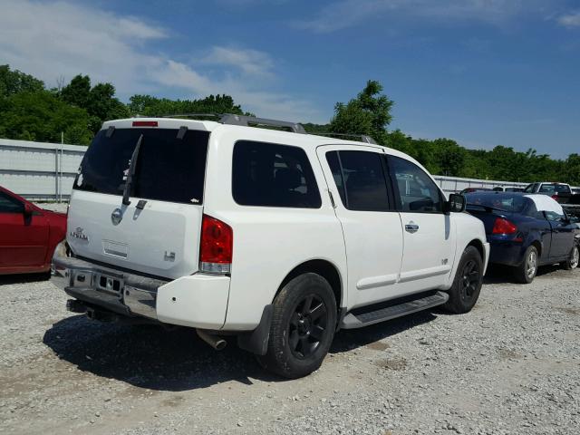 5N1AA08A27N724067 - 2007 NISSAN ARMADA SE WHITE photo 4