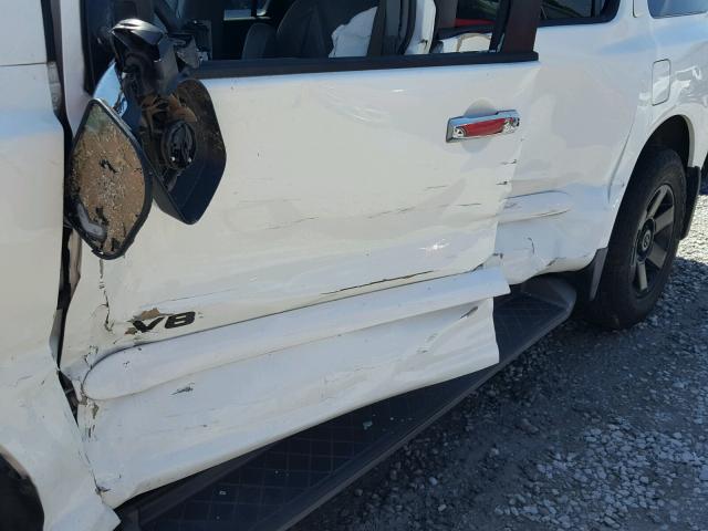 5N1AA08A27N724067 - 2007 NISSAN ARMADA SE WHITE photo 9