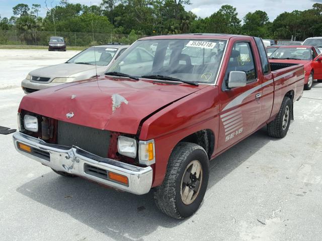 1N6HD16S6PC423581 - 1993 NISSAN TRUCK KING RED photo 2