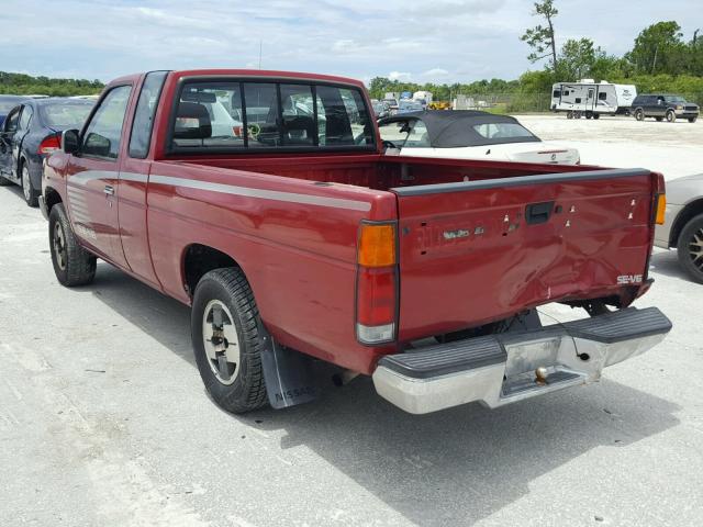 1N6HD16S6PC423581 - 1993 NISSAN TRUCK KING RED photo 3
