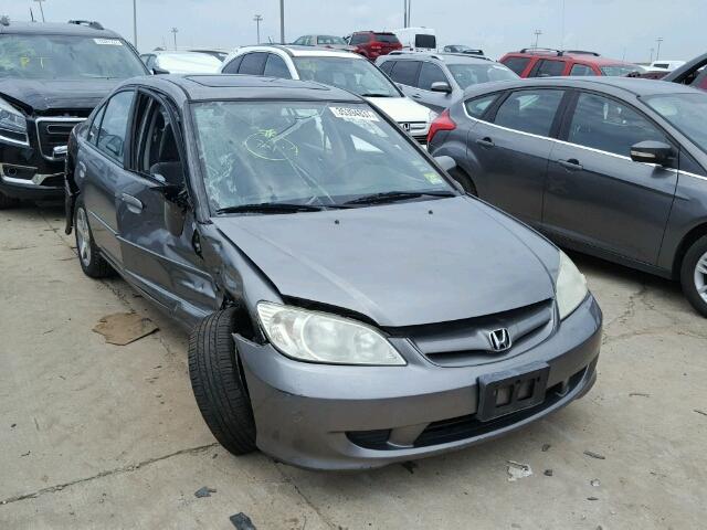 2HGES268X4H588873 - 2004 HONDA CIVIC EX GRAY photo 1