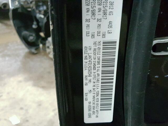 1J4NT4FB1AD502548 - 2010 JEEP COMPASS SP BLACK photo 10