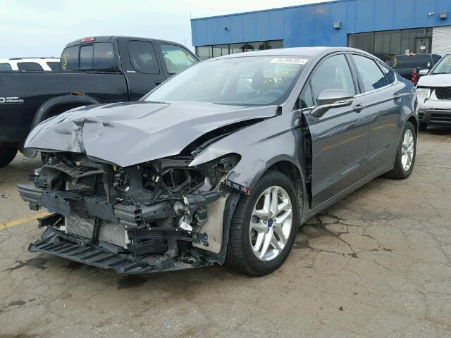 3FA6P0H76DR183326 - 2013 FORD FUSION SE GRAY photo 2