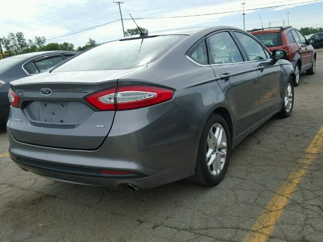 3FA6P0H76DR183326 - 2013 FORD FUSION SE GRAY photo 4