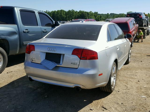 WAUDF78E38A060771 - 2008 AUDI A4 S-LINE SILVER photo 4