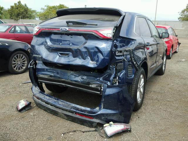 2FMPK3J94HBB11163 - 2017 FORD EDGE SEL BLUE photo 4