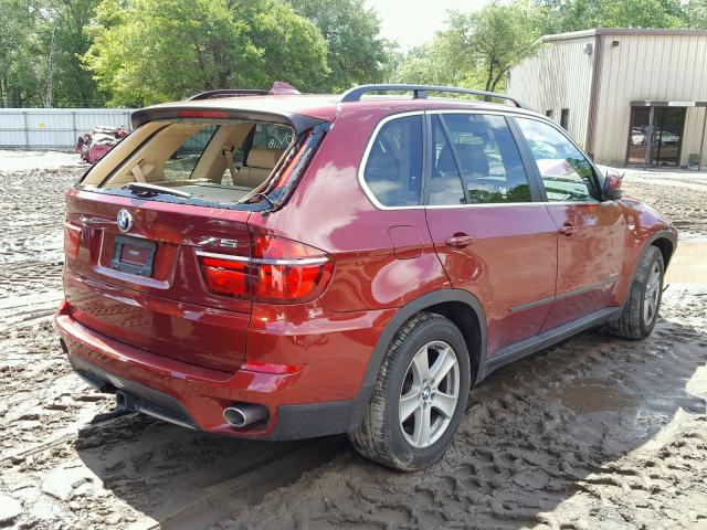 5UXZW0C55D0B92424 - 2013 BMW X5 XDRIVE3 RED photo 4
