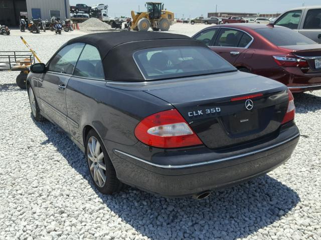 WDBTK56F17T078116 - 2007 MERCEDES-BENZ CLK 350 BLACK photo 3