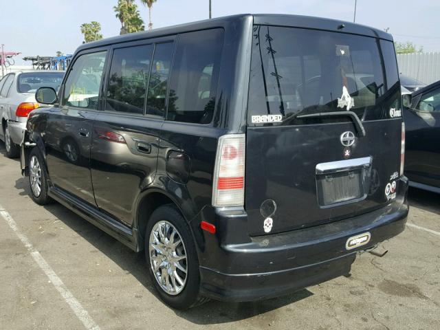 JTLKT324064046452 - 2006 TOYOTA SCION XB BLACK photo 3