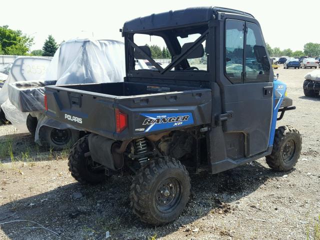 4XARTU995H7746297 - 2017 POLARIS RANGER XP BLUE photo 4