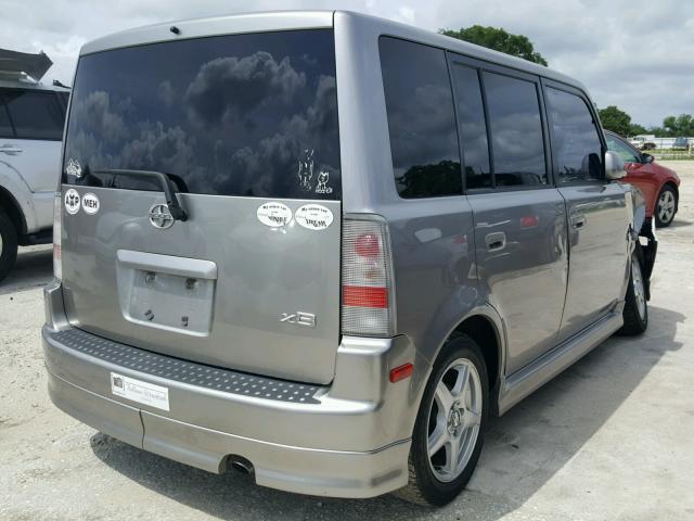 JTLKT324164043799 - 2006 TOYOTA SCION XB SILVER photo 4